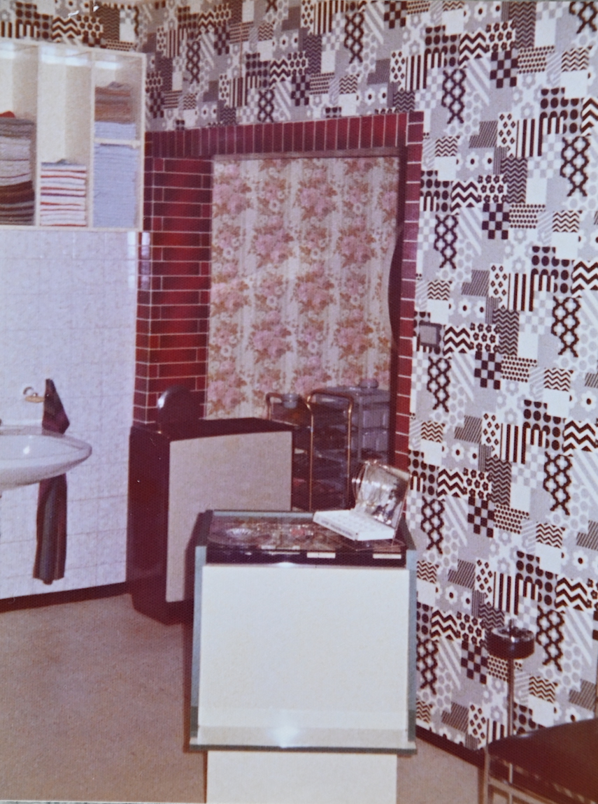 Empfang im Friseursalon Vollnhofer im Jahr 1975
