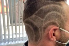 Herrenfrisur mit Muster